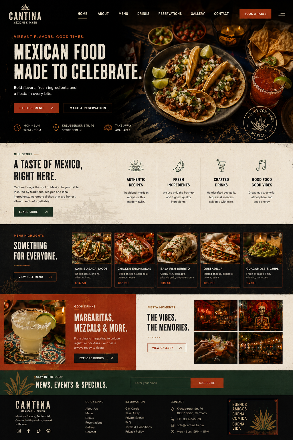 Cantina: Web Design