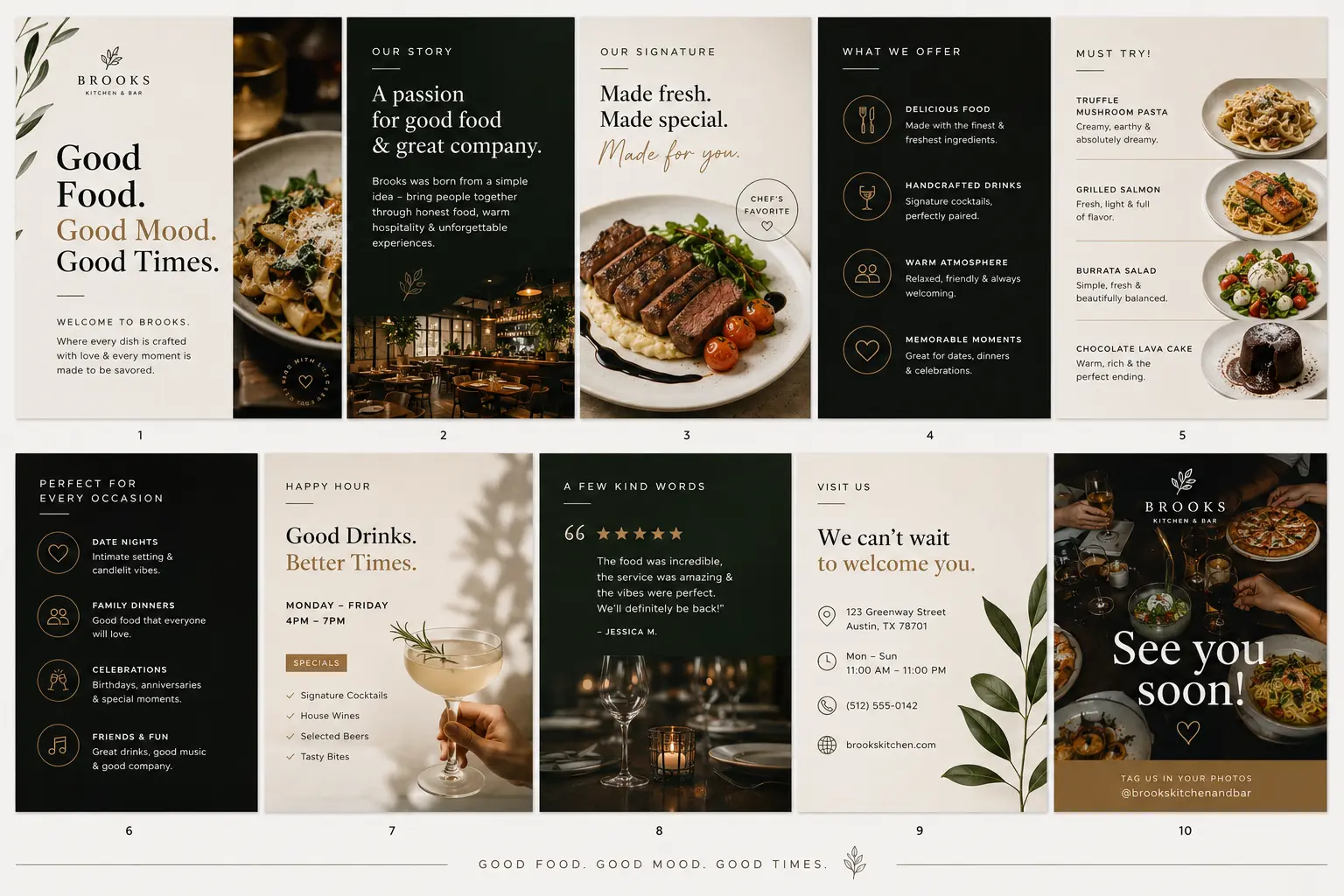 Brooks Kitchen & Bar: Instagram Carousel