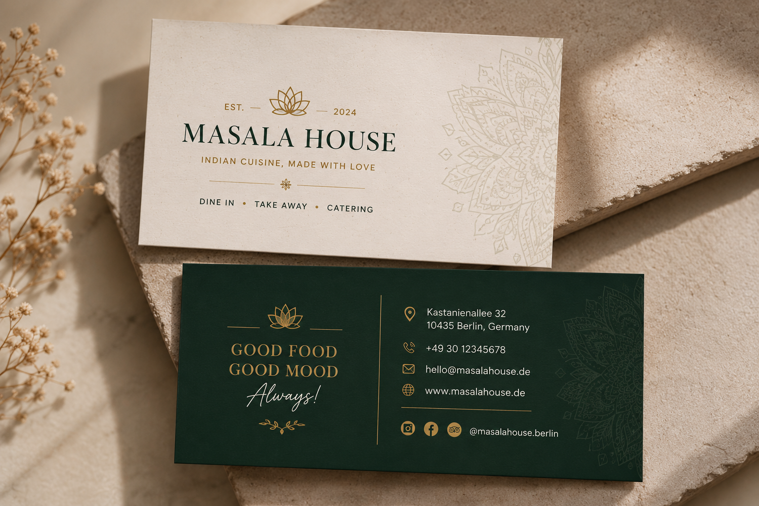 Masala House: Business Cards