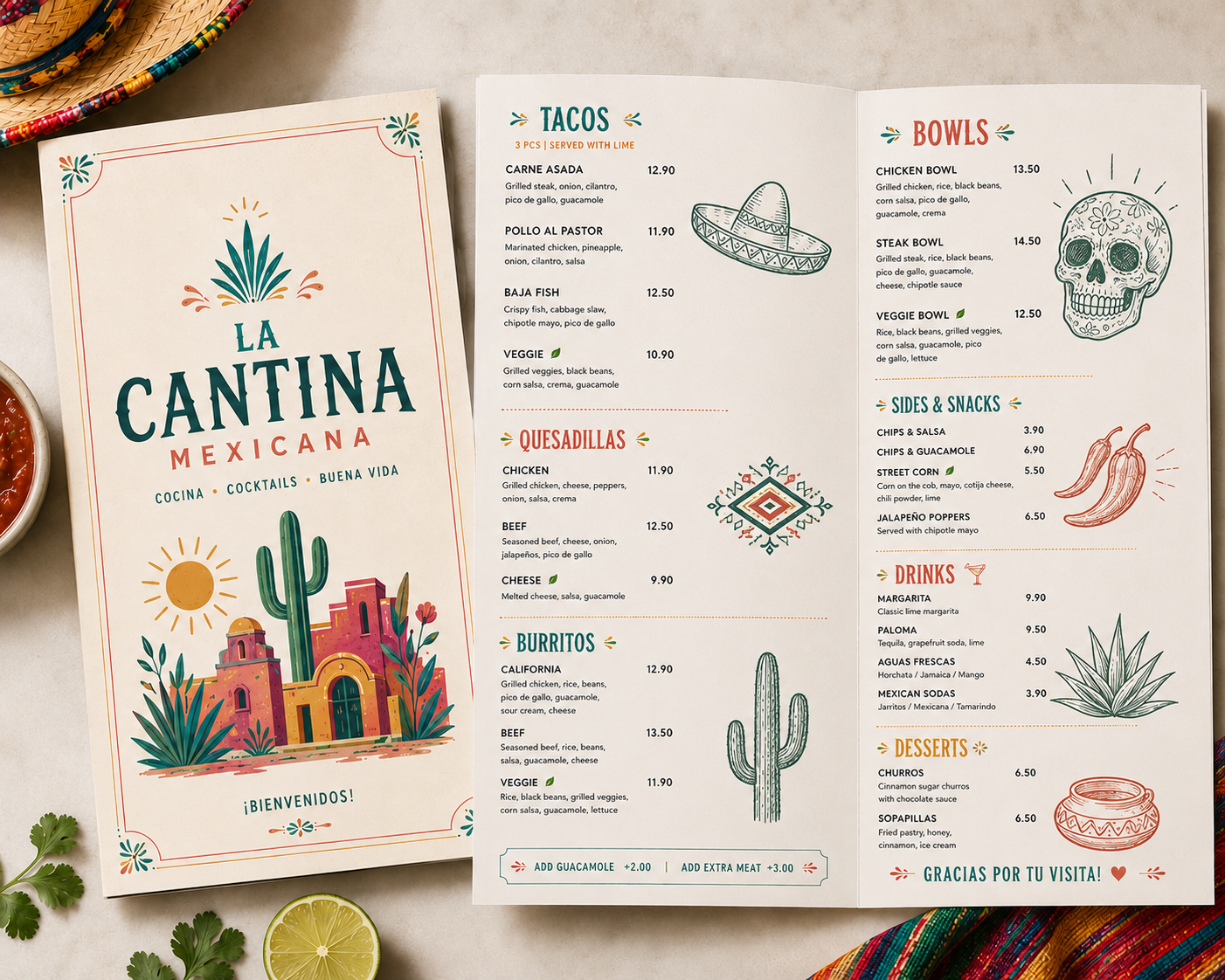 La Cantina Mexicana: Menu Design